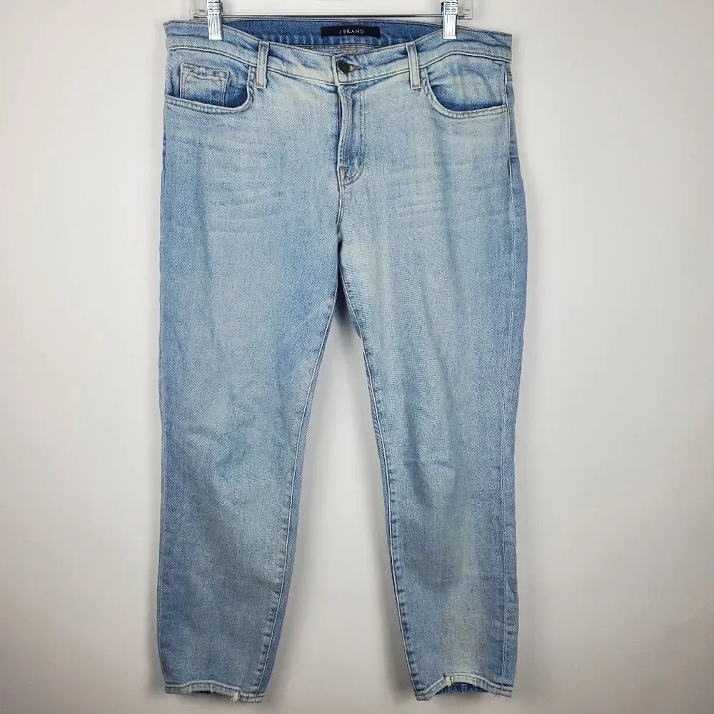 J BRAND cropped Ellis love cat light wash Denim ankle jeans Womens 30 Casual - Picture 2 of 9